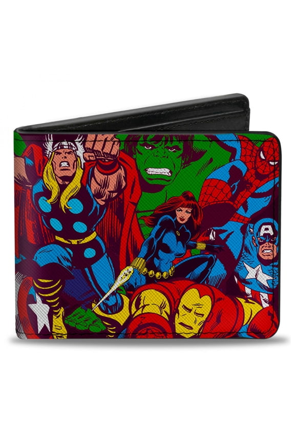 Avengers Retro Action Poses Bi-Fold Wallet