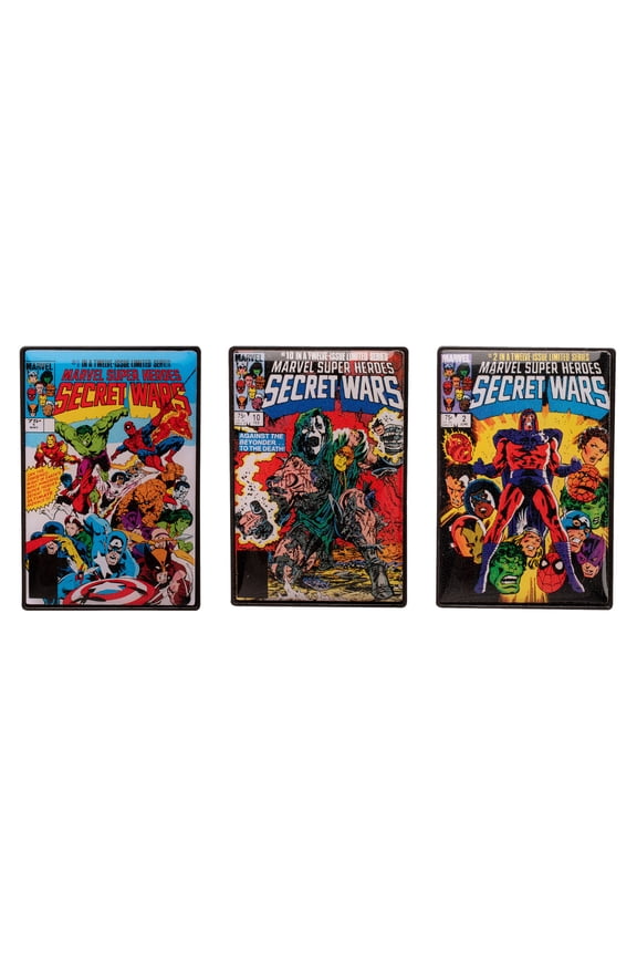 Avengers Secret Wars Comic Cover Collectors Edition Pin Set