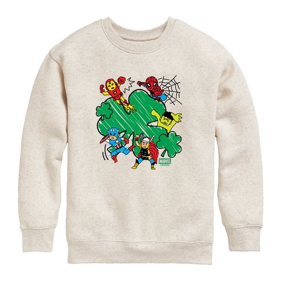 Avengers - Shamrock Sketch Toddler Boys' Graphic Fleece Sweatshirt