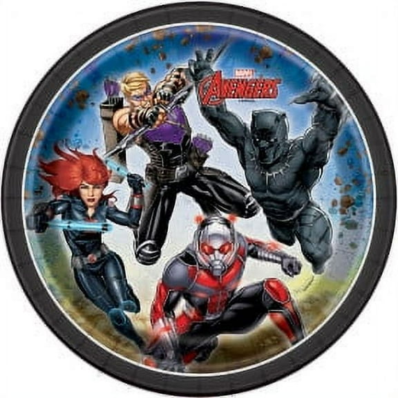 Avengers Round Paper Dessert Plates - 7", 8 Pcs
