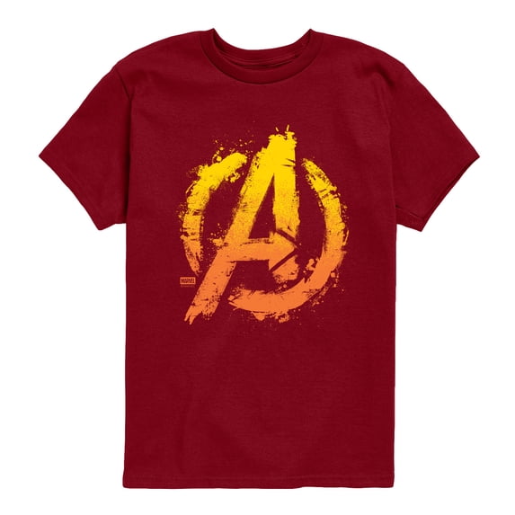 Avengers - Splatter Logo - Youth Boys Short Sleeve Graphic T-Shirt