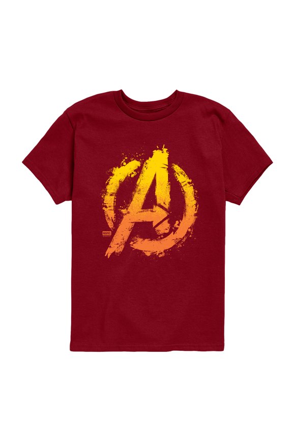 Avengers - Splatter Logo - Youth Boys Short Sleeve Graphic T-Shirt