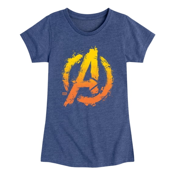 Avengers - Splatter Logo Fitted Short Sleeve Graphic T-Shirt