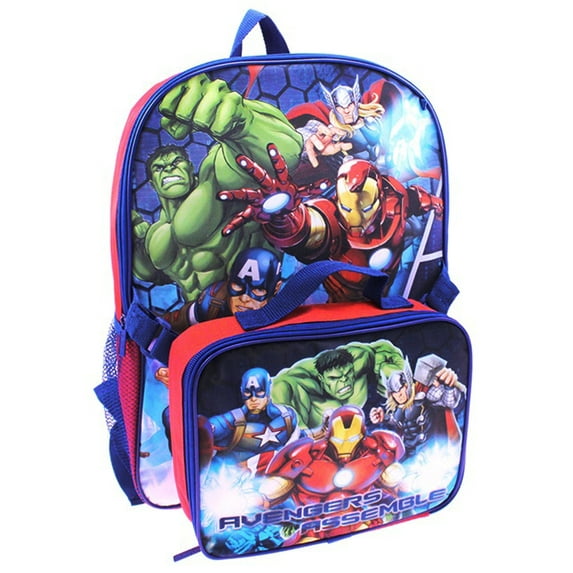 Avengers "Squad Up" Backpack with Lunchbox - red/multi, one size