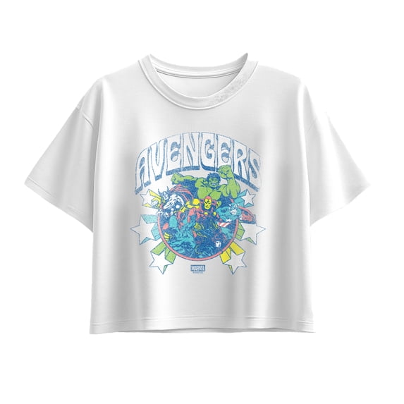 Avengers - Stars Tonal Washed - Youth Girls Boxy T-Shirt