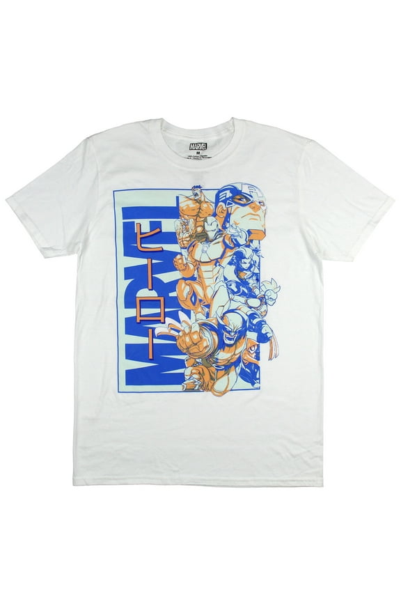 Avengers Superhero Men's Multiple Character Design Adult T-Shirt