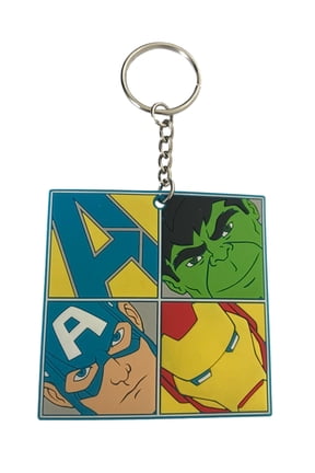 Superhero Captain America Hulk Iron Man Soft Touch  Keychain Keyring