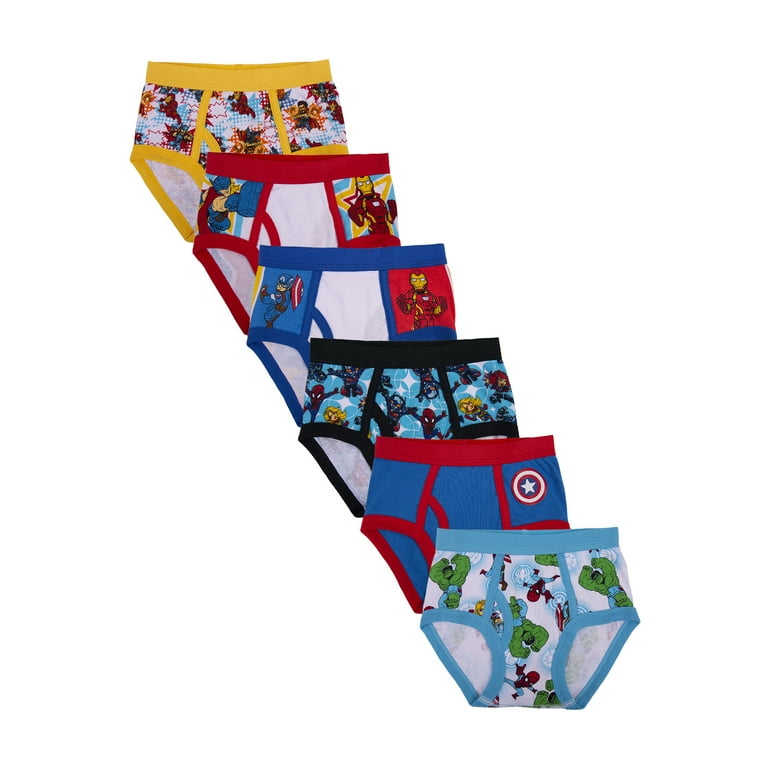 Avengers Toddler Boys' Marvel Hero Underwear, 6 Pack Sizes 2T-4T