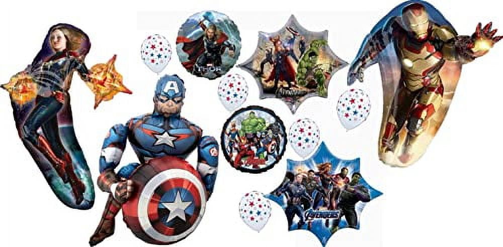 Avengers Ultimate Birthday Party Supplies 12 pc Balloon Bouquet Decorations