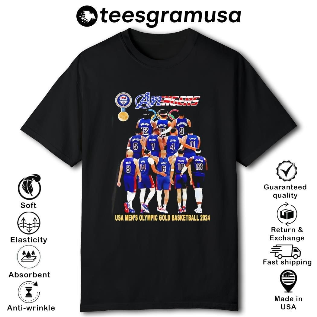 Avengers Usa Men's Olympic Gold Basketball 2024 Shirt - Walmart.com