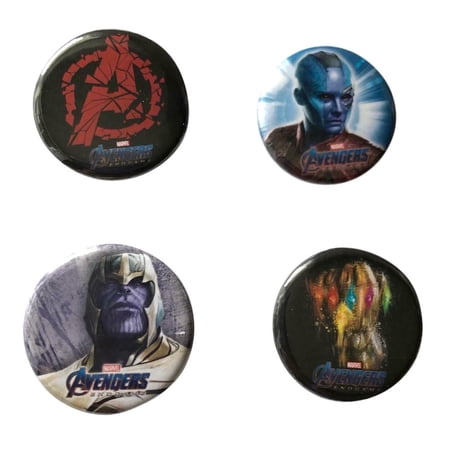 Avengers Villains Button Set of 4 Marvel Pins