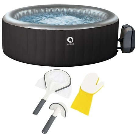 Avenli London 2 3 Person Inflatable Hot Tub Spa Cover Rapid Heating up to 104 F 105 Water Jets 181 gal Capacity