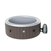 Avenli Nice 4-6 Person Inflatable Hot Tub Spa + Cover, Rattan Pattern, Rapid Heating up to 104°F, 140 Water Jets, 264 Gal, Round