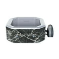 thumbnail image 1 of Avenli Oslo 4-Person Inflatable Hot Tub Spa + Cover, Black Marble Pattern, Rapid Heating up to 104°F, Soothing Water Jets, 201 gal, Octagon, 1 of 11