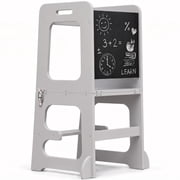 Avenlur Toddler Tower, Date 4-in-1 Kitchen & Learning Tower Doubles as a Kitchen Stool for Toddlers, Montessori Tower, and Toddler Tower Table (White)