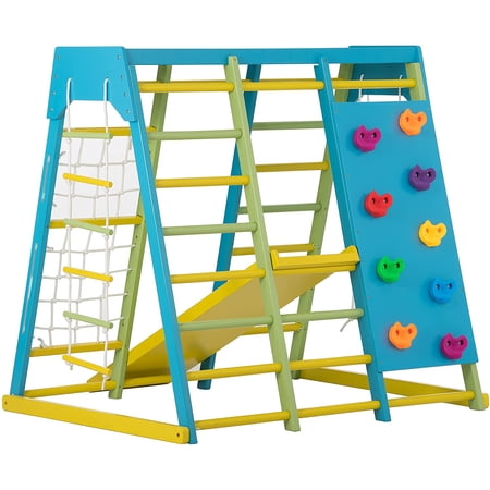 Avenlur Playground Rock Climbing Wall Natural Pinewood