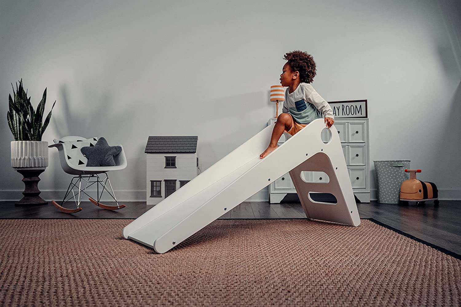 Avenlur Manuka Toddler Playground Wooden Indoor Slide for Kids