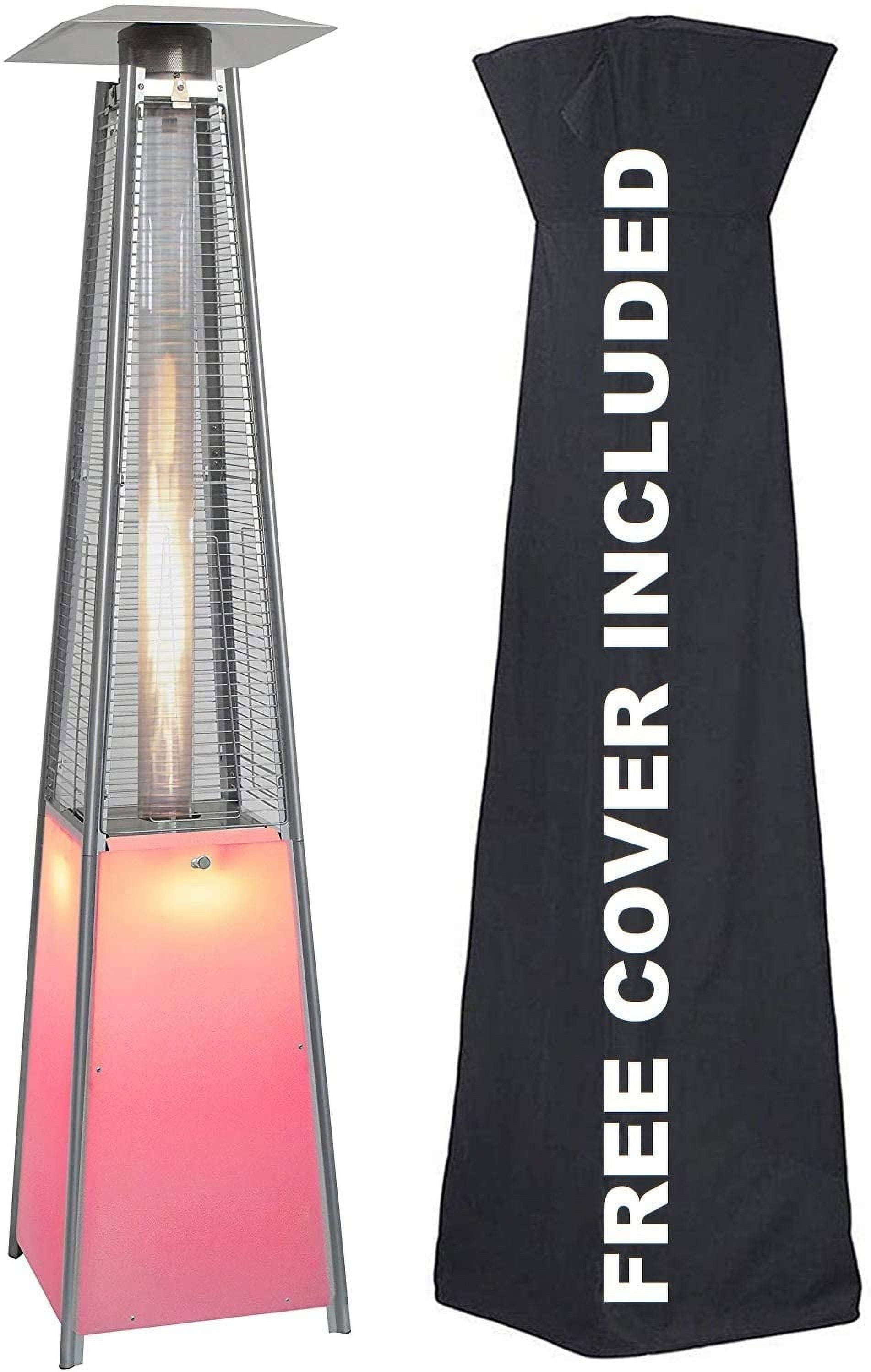 Pyramid Led Avenlur Outdoor Patio Propane Heater - 42,000 BTU Pyramid Heater with ...