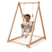 Avenlur Spruce Baby Swing, Foldable Wooden Indoor Swing with Stand Montessori swing 6-36 months; foldable baby swing, wooden baby swing, indoor baby swing with 