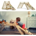 thumbnail image 1 of Avenlur Vicus - Wood Triangle Ladder with Ramp 4-in-1 Foldable Triangle Gym Ladder, Slide, Rock Climbing Ramp, Montessori Waldorf Style Arch Playset Climber Toy Structure Playground for Toddlers, Kids, 1 of 10