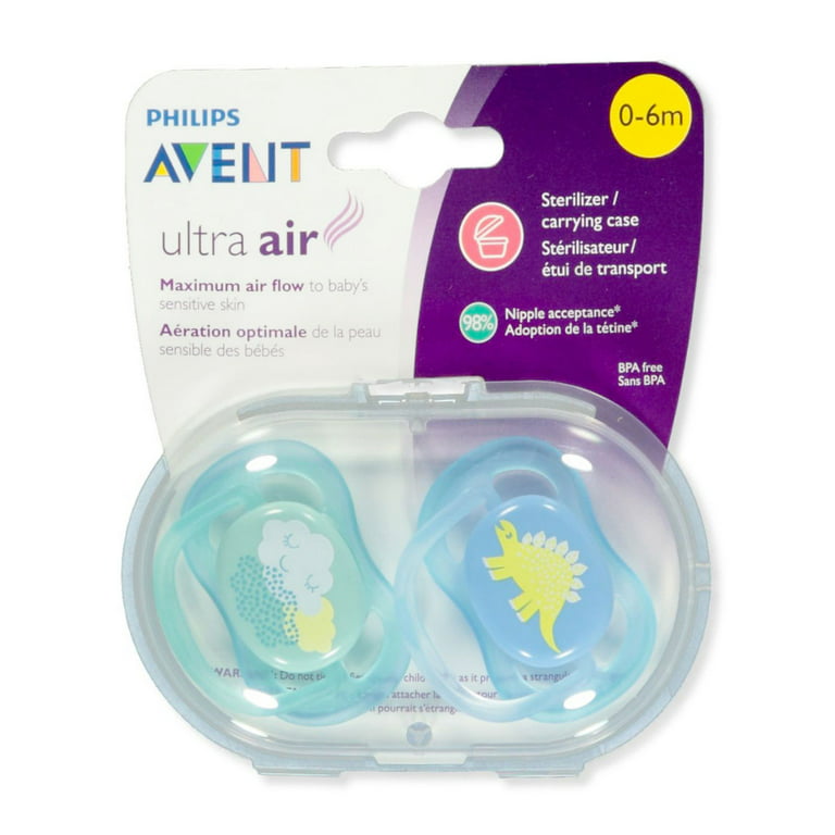 Avent 2-Pack Orthodontic Ultra Air Pacifiers - blue, 0 - 6 months 