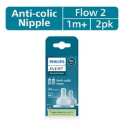 Philips Avent Anti-colic Nipples - Flow 2, 2-Pack, SCY762/02