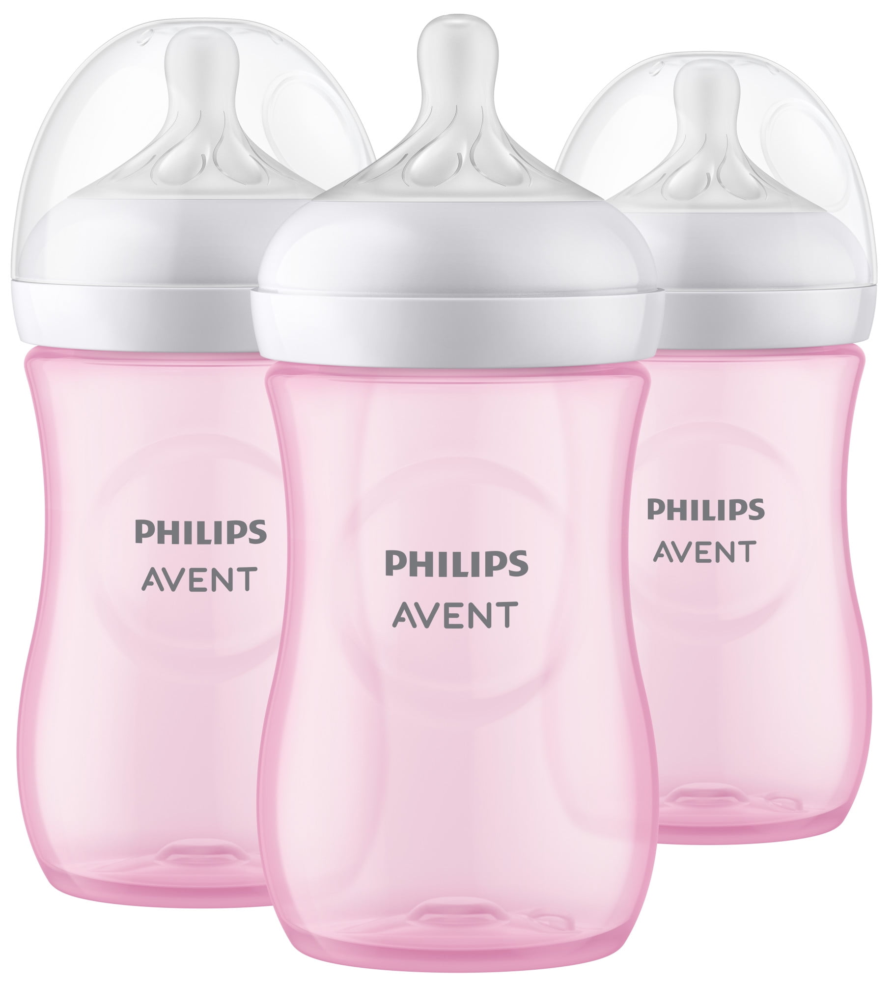 Philips Avent Natural Baby Bottle with Natural Response Nipple, Clear, 9oz,  3pk, SCY903/93