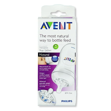 Avent Natural Slow Flow Bottle (9 oz.) - white, one size