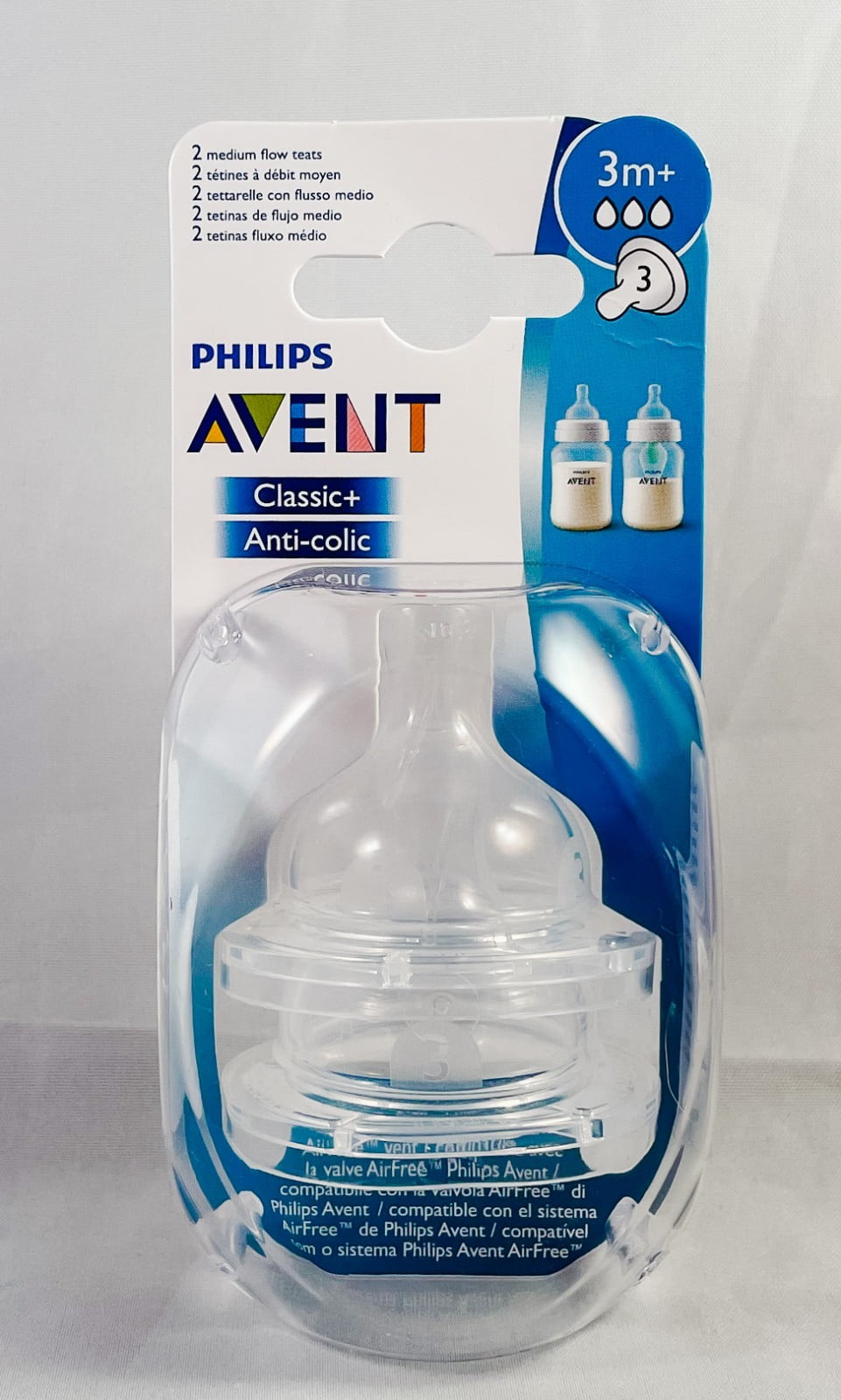 Avent Teats 2 Teats 3 Holes Medium Flow 3 Months Walmart