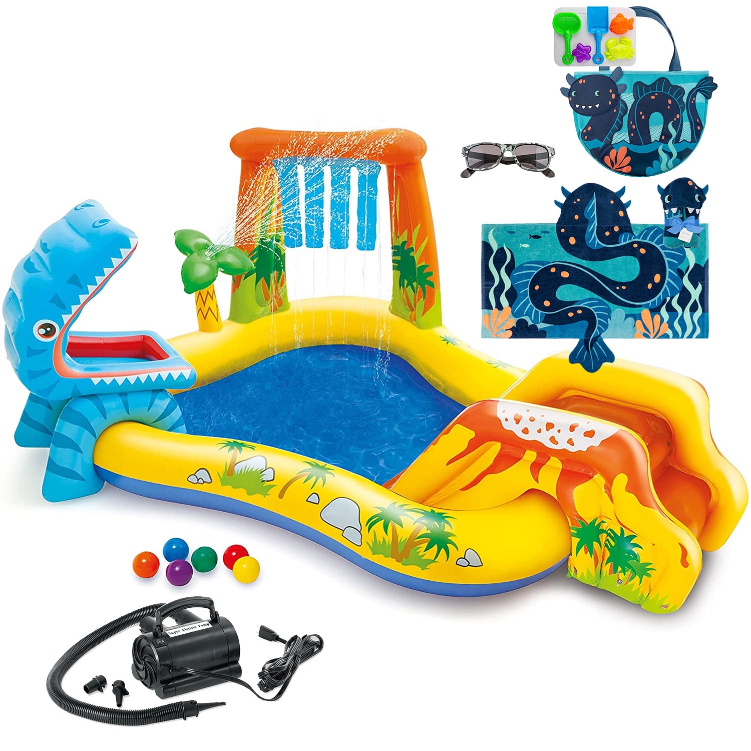 Aventis Kids Dinosaur Inflatable Play Center Fun in the Sun Water Pool
