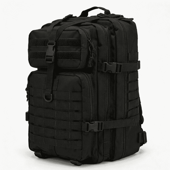 Aventra 45L Water-Resistant Travel Backpack with 17-Inch Laptop Compartment for School, Work, Gym, and Daily Use, Black