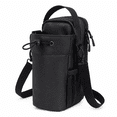 thumbnail image 1 of Aventra Magnetic Gym Bag Water Bottle Holder Crossbody Bottle Carrier with Phone Pocket and Adjustable Strap, Black, 1 of 7