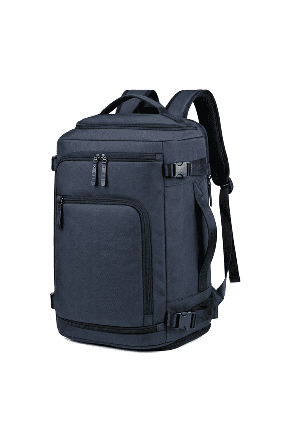 Travel Backpack, Carry On Weekender Backpack with Shoe Compartment, Wet Pocket, Luggage Strap and 17 in Laptop Storage, Blue
