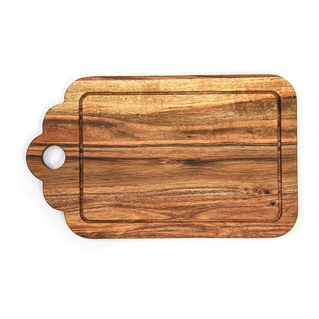 Aventura Design Cutting Board Series, Acacia Wood Cutting Boards for Kitchen, Wooden Serving Charcuterie Board, Organic Wood Board, Ideal for Chopping Meat, Fruits, Cheese 13.4 x 8