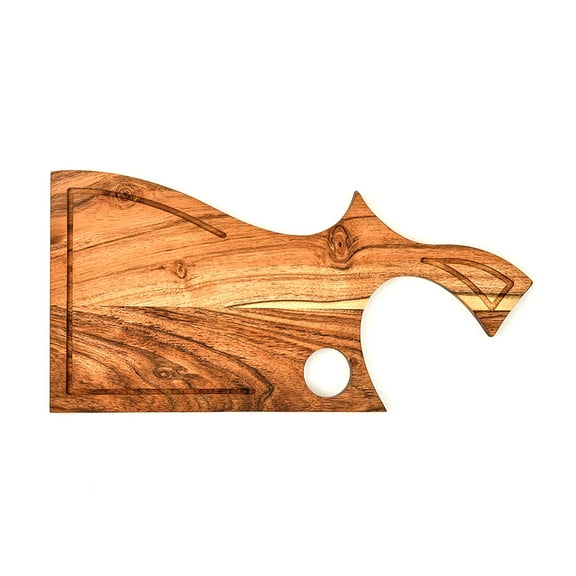 Aventura Design Cutting Board Wood for kitchen, Chopping boards with Handle, Butcher Block for Cheese, Vegetables Fruit and Salad (Knife Board 14"L x 7"W)