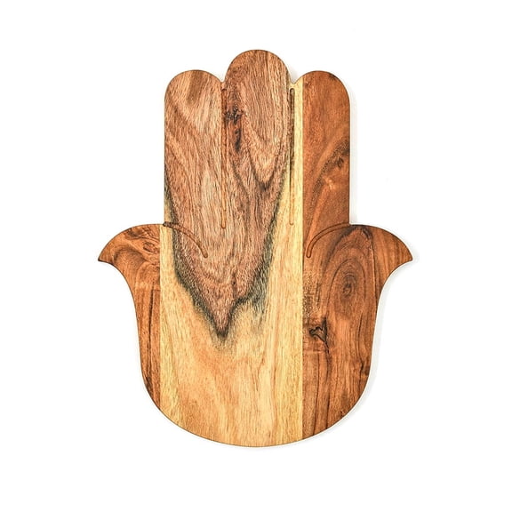 Aventura Design Hamsa Hand Kitchen Cutting Chopping Board Butcher Block for Cheese and Fruit Halloween Christmas Gift (Eye Board 13"L x 10"W)