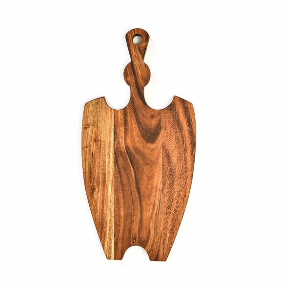 Aventura Design Organic Acacia kitchen Cutting Chopping Board Platter Wine Holder with Handles for Butcher Block Cheese and Vegetables Fruit & Salad (Swing Board)