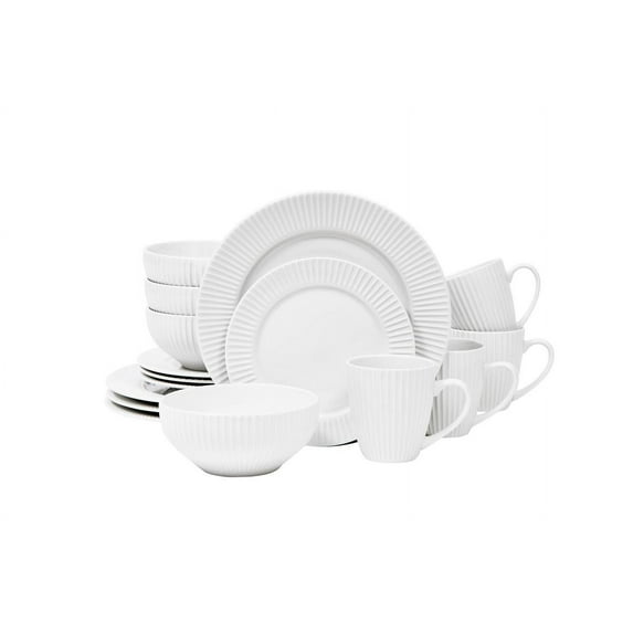 Aventura White 32 Piece Dinnerware Set