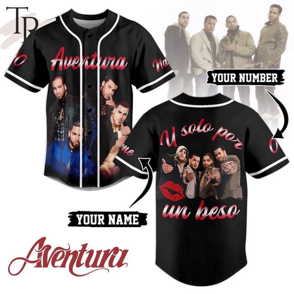 Aventura Y Solo Por Un Beso Custom Baseball Jersey
