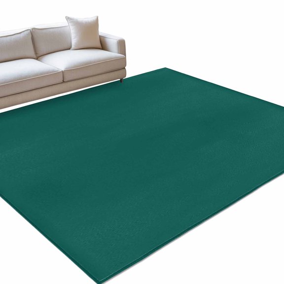 Aventurine Area Rug, Emerald Green Non-Slip Felt Rubber Backing Rectangle Indoor Carpet Washable Rugs for Living Room Bedroom 9x12