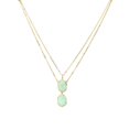 thumbnail image 1 of Aventurine Gemstones Layered Pendant Necklace, 16-Inch, 1 of 1