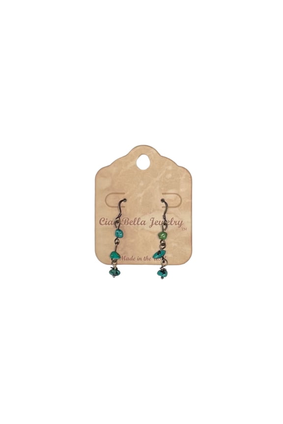 Aventurine Triple Rock Drop Earrings
