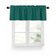 thumbnail image 1 of Aventurine Valances for Windows Emerald Green Solid Color Valance Rod Pocket Light Filtering Short Window Treatments Curtains for Kitchen Bathroom Living Room Bedroom, 1 Panel, 60 x 18 Inch, 1 of 7