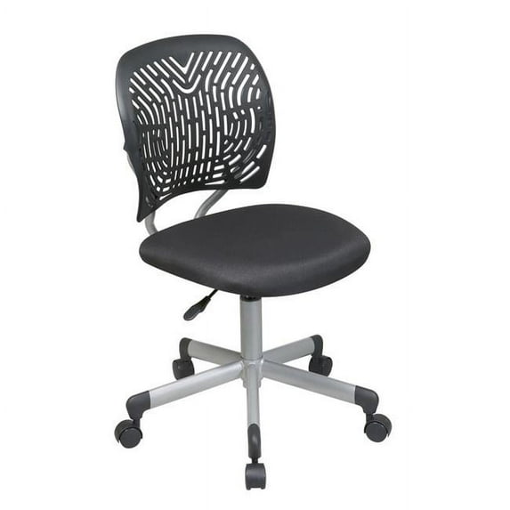 Avenue 6 Office Star 166006-3 Designer Task Chair in Black Fabric and Plastic Back