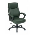 thumbnail image 1 of Avenue 6 Office Star EC6583-EC16 Executive High Back Green Eco Leather Chair with Locking Tilt Control and Color Match Stitching, 1 of 1