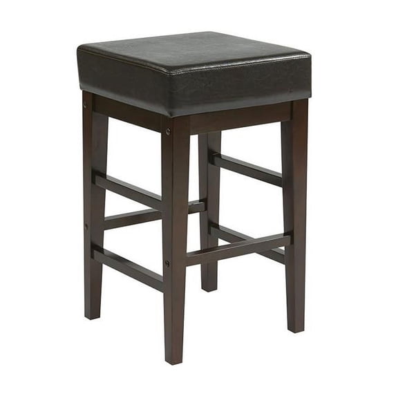 Avenue 6 Office Star ES25VS3ES 25 inch Square Stool - Espresso