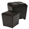 thumbnail image 1 of Avenue 6 Office Star MET361BES 2-Piece Espresso Eco Leather Ottoman Set, 1 of 1