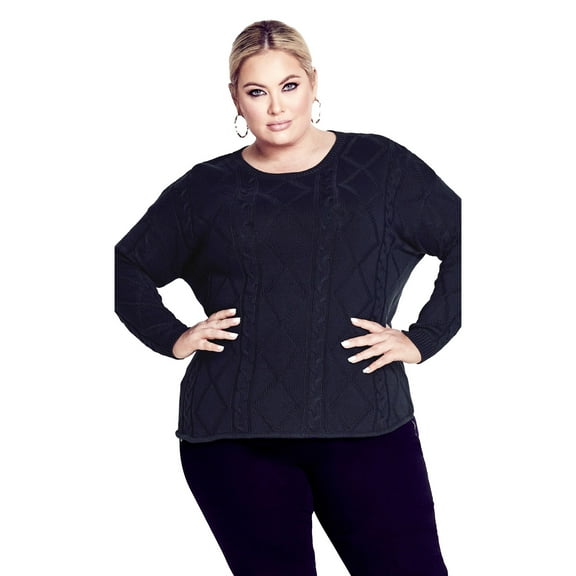 Avenue Women's Plus Size Carina Cable Sweater