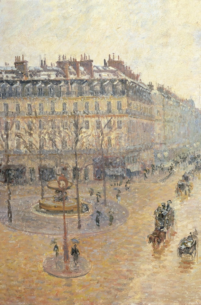 Avenue De Lopra Snow Effect Morning Canvas Art -  (24 x 36)