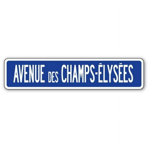 Avenue Des Champs-Elysees Aluminum Street Sign for Tour De France French Europe
